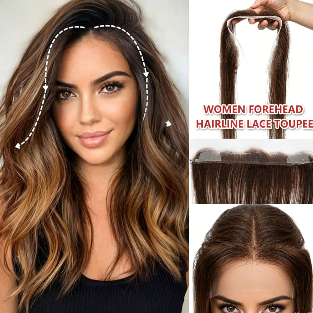 Fishing Line - 100% Human Hair Hairline Topper With