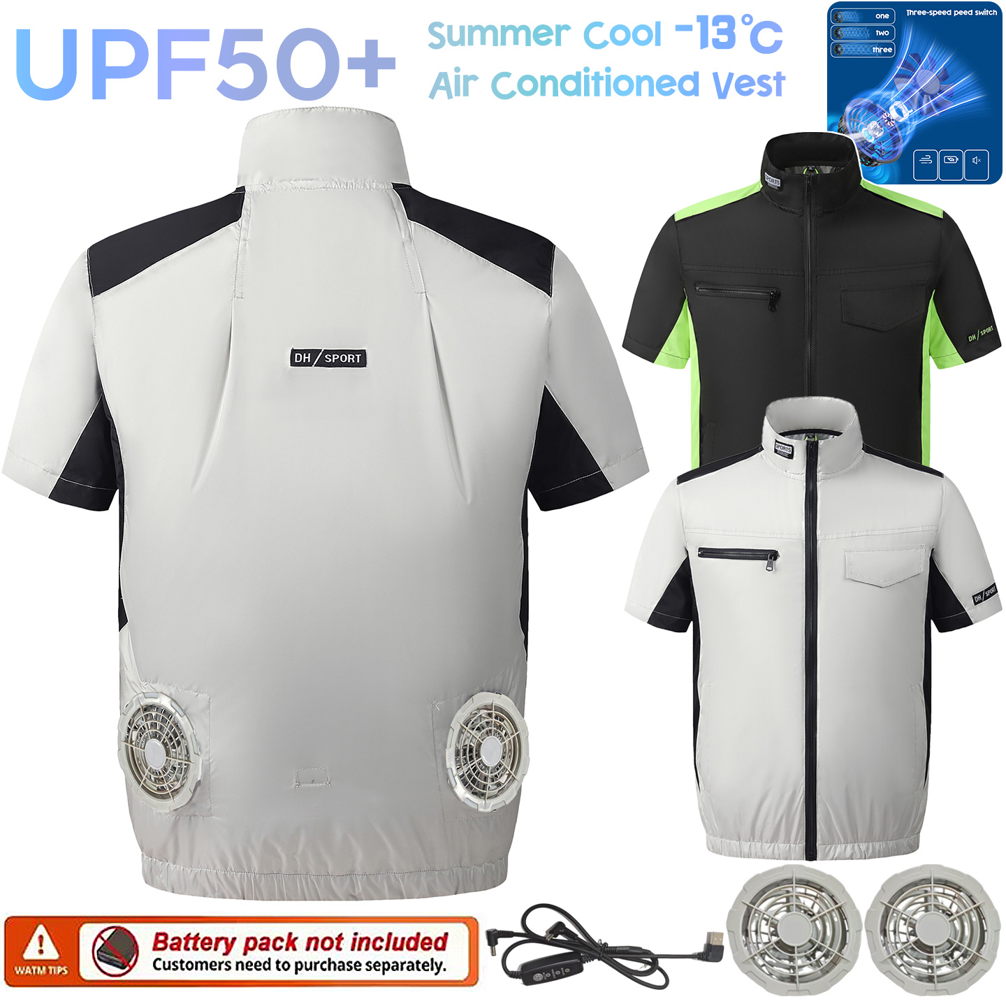 Fan Cooling Vest Summer Fishin - Fishing Vest Jacket ulasan dan harga
