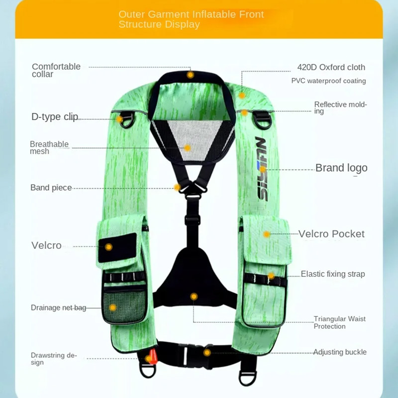 New Adult Inflatable Luya Fish - Fishing Vest Jacket ulasan dan harga