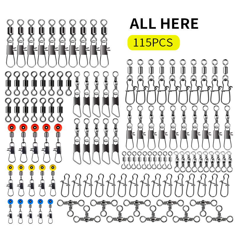 115pcs Fishing Swivel Connecto - Freshwater Fishing Kit ulasan dan harga