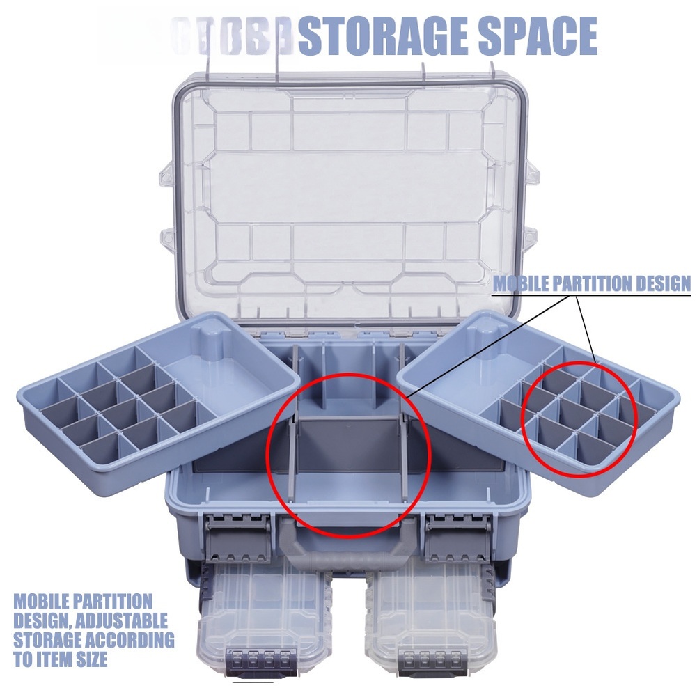 1pc Waterproof Double Layer Po - Fishing Equipment Box ulasan dan harga