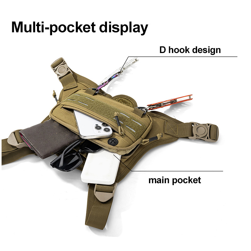 Tactical Front Chest Rig Bag V - Fishing Vest Jacket ulasan dan harga