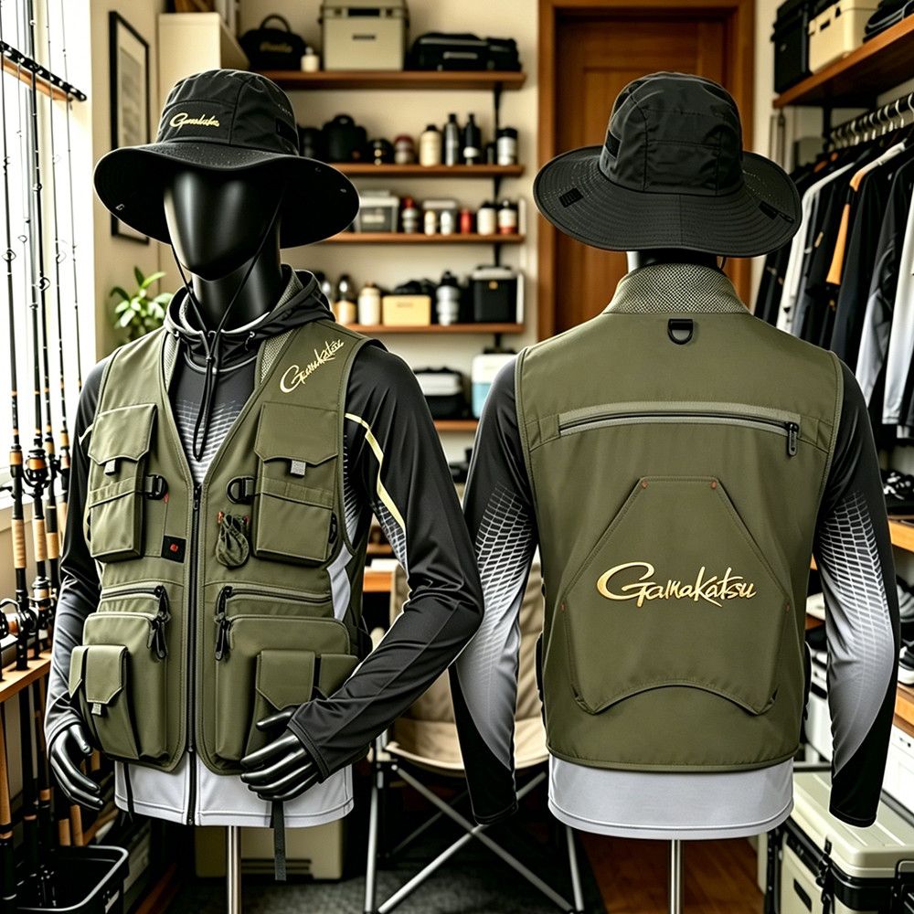 Gamakatsu Men Multi-Pocket Fis - Fishing Vest Jacket ulasan dan harga