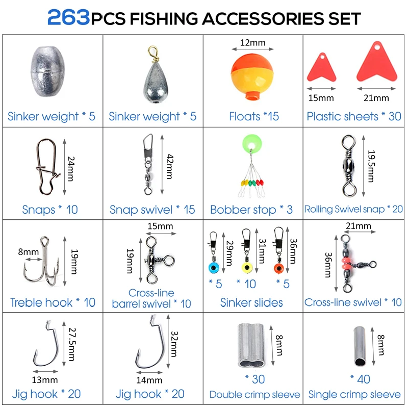 263pcs Outdoor Fishing Accesso - Fishing Equipment Stores ulasan dan harga