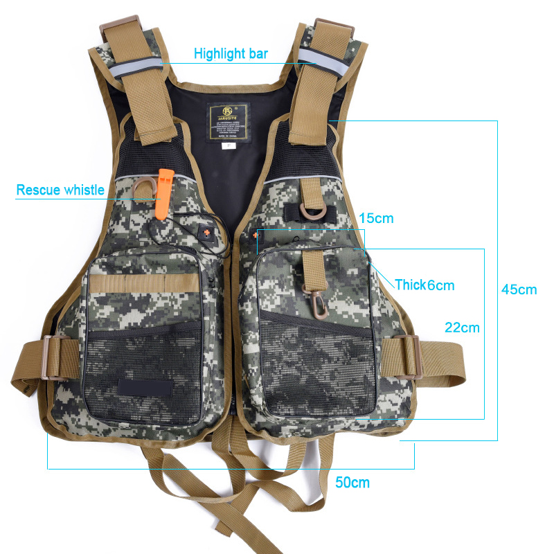 Outdoor Sport Adjustable Oxfor - Fishing Vest Jacket ulasan dan harga